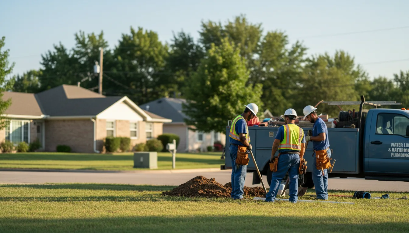 Residential water line and bathroom plumbing service in Bushnell, NE